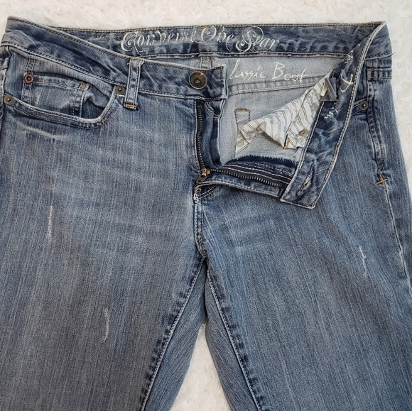 Converse Stanton Classic Boot Cut Jeans Womens 29x31 Lightly Distressed Denim - Picture 10 of 12